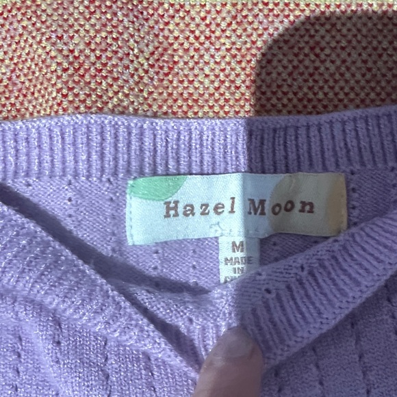 Hazel Moon Y2K 2PC! Lavender & Floral Top + Cardigan DUO SET (size: Medium) - Picture 3 of 13